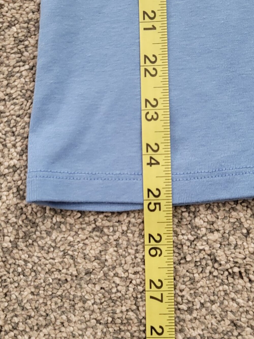 The Talbots Tee  Blue 3/4 Sleeve 100% Pima Cotton Womens Top Size Med - Picture 9 of 10